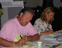Fred Allen (Southern Group of State Foresters) and Stephanie Worley Firley (EFETAC) construct an objectives hierarchy for the preservation of forest health in a changing climate.