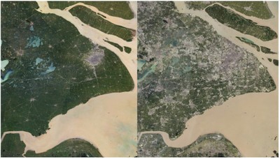 Shanghai urbanization 1984 to 2017